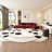 Wine red semi-circular curved sofa-105549769-105549774