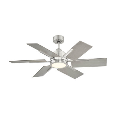 Bernardyn 44 " Ceiling Fan with LED Lights with Light Kit