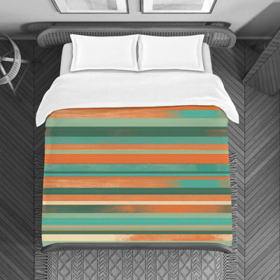 Horizontal Stripes Machine Printed Duvet Cover