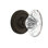 Classic Rosette with Oval Fluted Crystal Door Knob