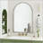 Arched Vanity Mirror with Silver Frame