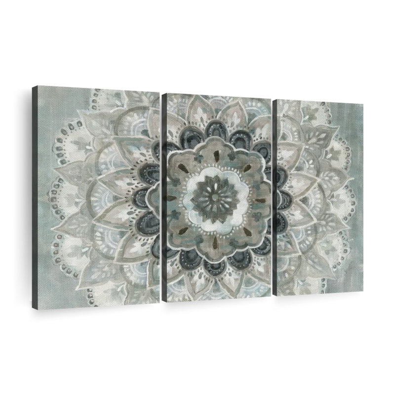 " Sunburst Neutral Wall Art Multi Piece Canvas Print " 3 - Pieces, 42" H x 65" W x 1.25" D