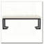 Banc rembourré capitonné Mira Vanilla Boucle