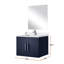 Meuble-lavabo simple bleu marine l 24 po x P 22 po, comptoir en marbre de culture, miroir et robinet de 18 po, durabilité à long terme et résistance aux rayures-1978872028