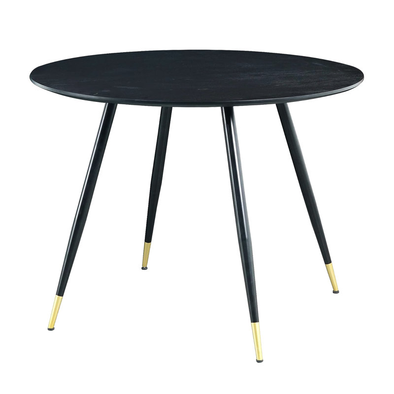 Haywards Round Metal Base Dining Table, Black