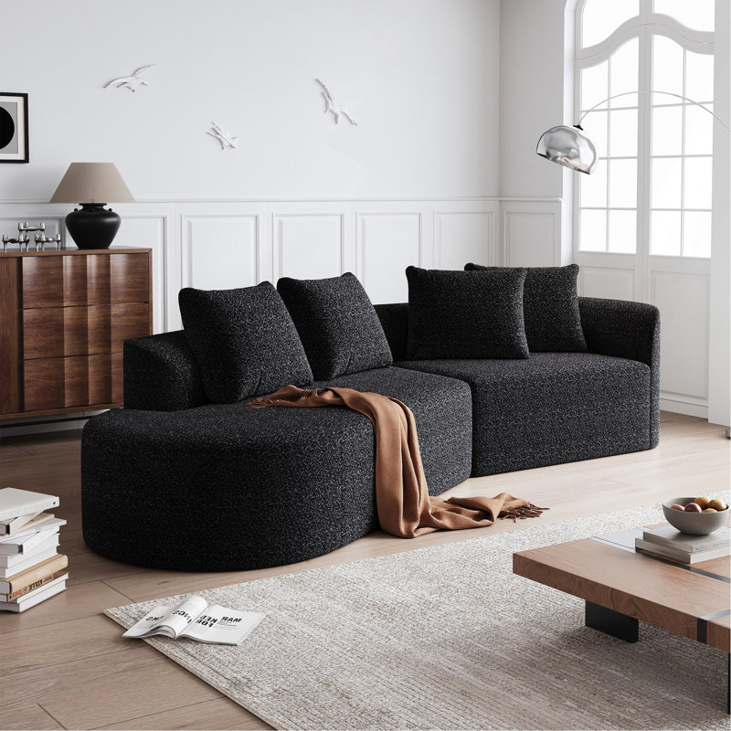 Canapé modulaire surdimensionné Modern, Noir