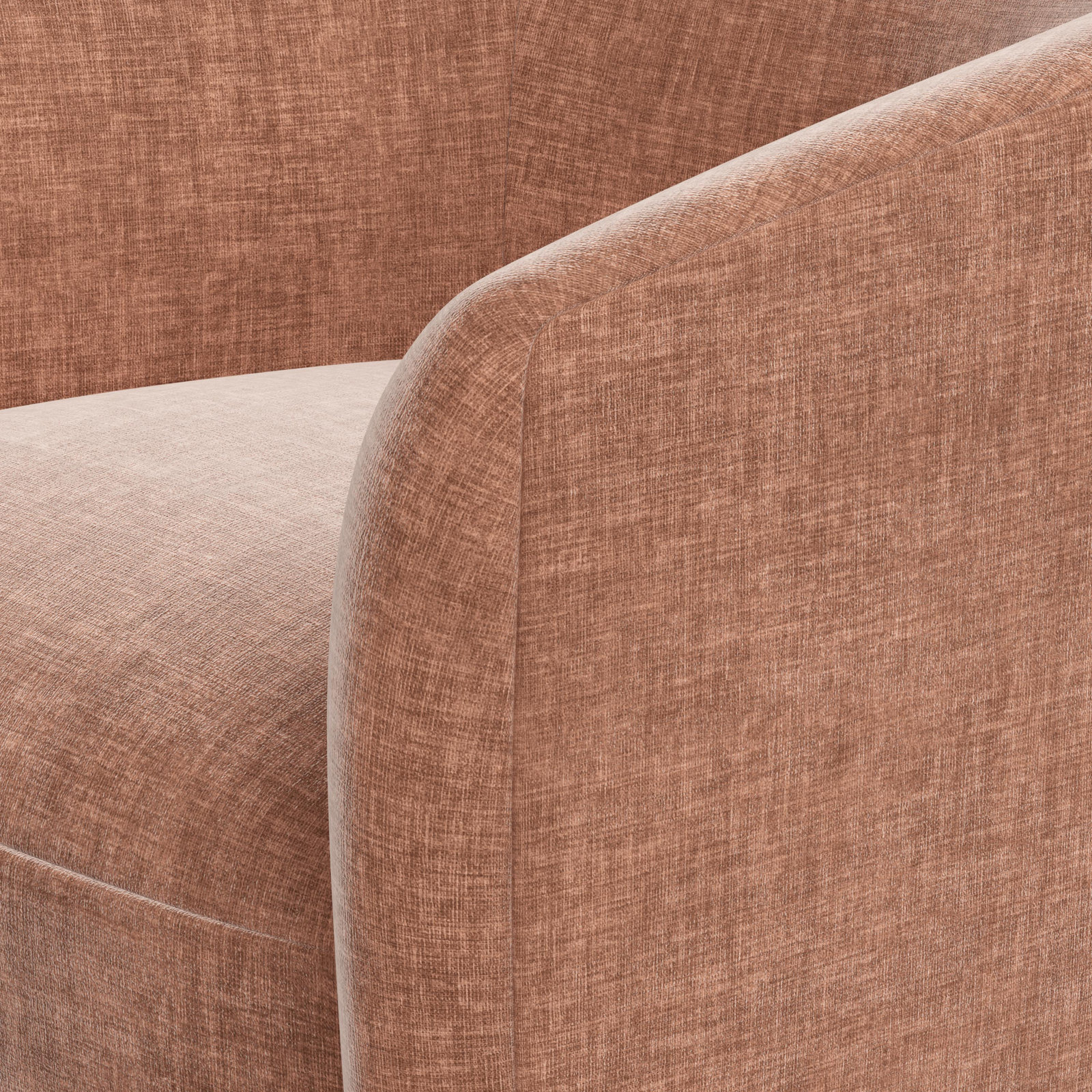 Marita Cotton Swivel Barrel Chair, Red Polyester