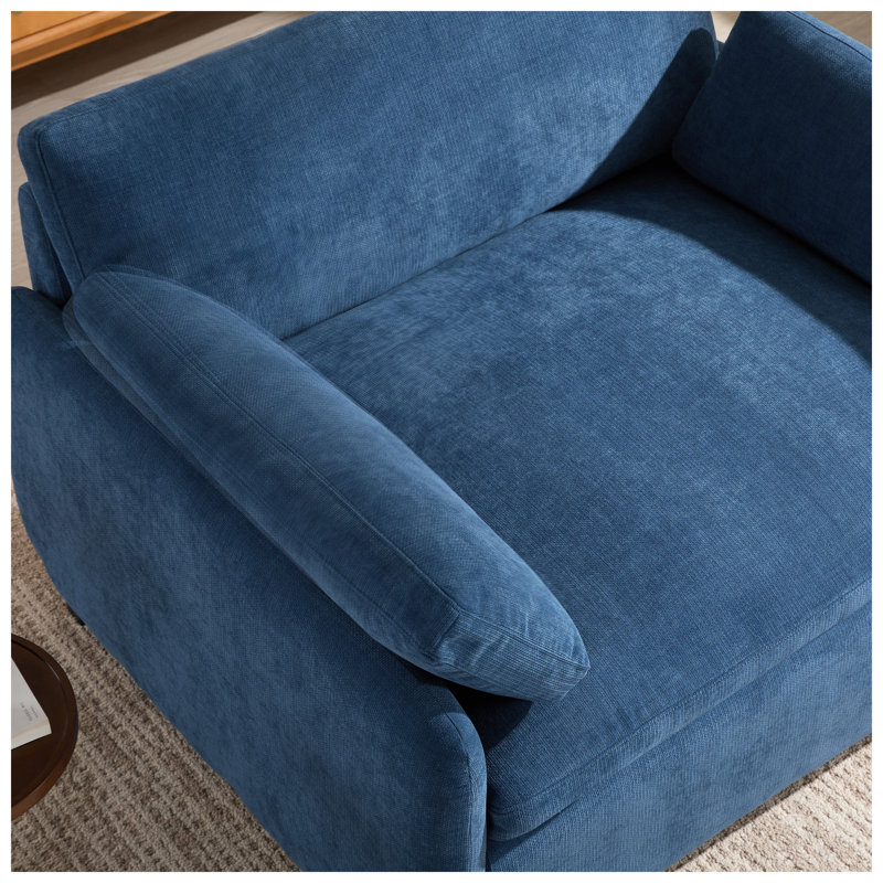 Haven 50" W x 43" D x 34" H Chenille Accent Armchair
