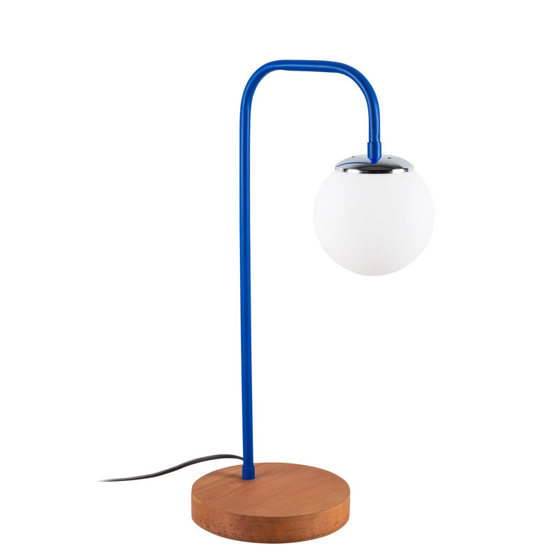 Lampe de table 22,44 po Skylar, Bleu, Blanc