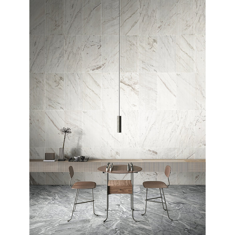 12*24 Marble,Natural Marble, For Wall,Ol Textured Finished, 3D Fluted Marble, Natural Stone, Genuine Marble, Real Marble, 1 Box 4 Pcs