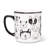 Set Of 4 Simple Dog Faces Mug
