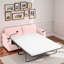Canapé-lit convertible avec matelas double, 2 ports USB, 2 porte-gobelets, 2 poches latérales et 1 support pour téléphone