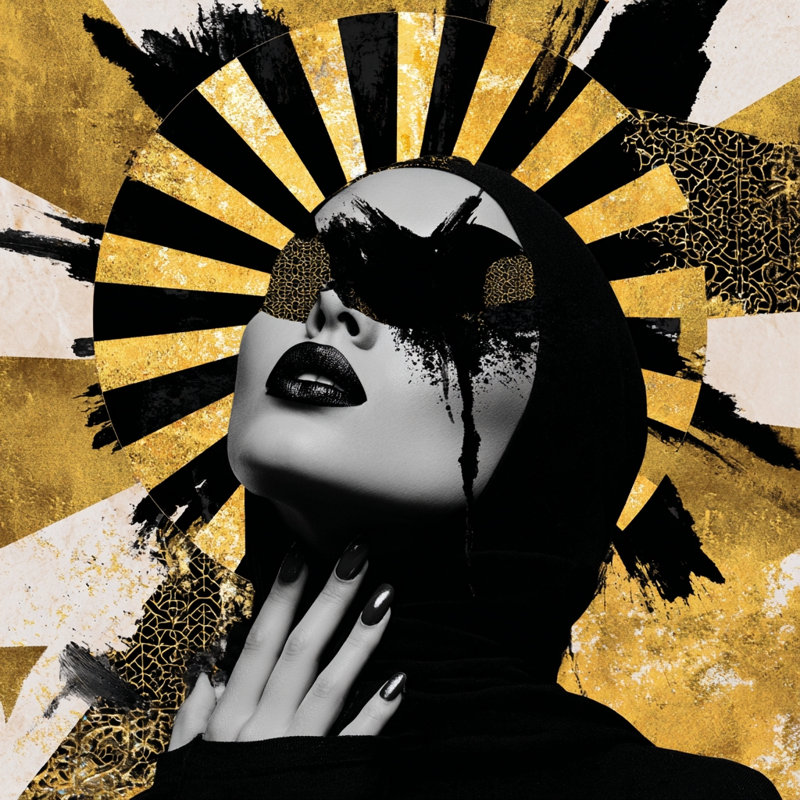 Art mural sur toile Eclipse Vogue, L 40 po x H 40 po x P 1,5 po