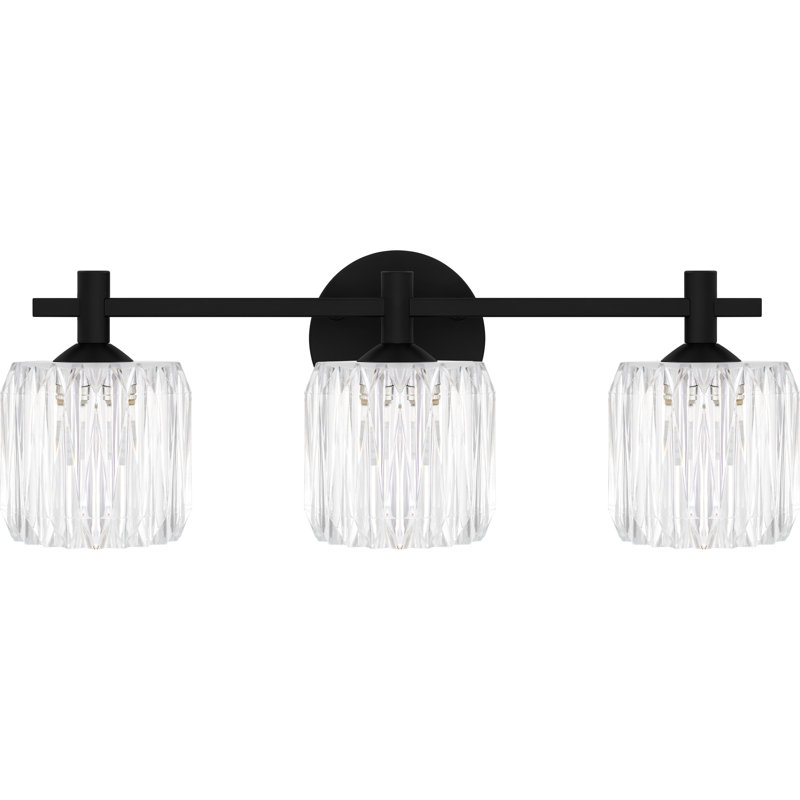 Luminaire de salle de bain Altrud, Noir mat