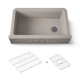 Cairn Undermount Single-Bowl Farmhouse Kitchen Sink with Faceted Design