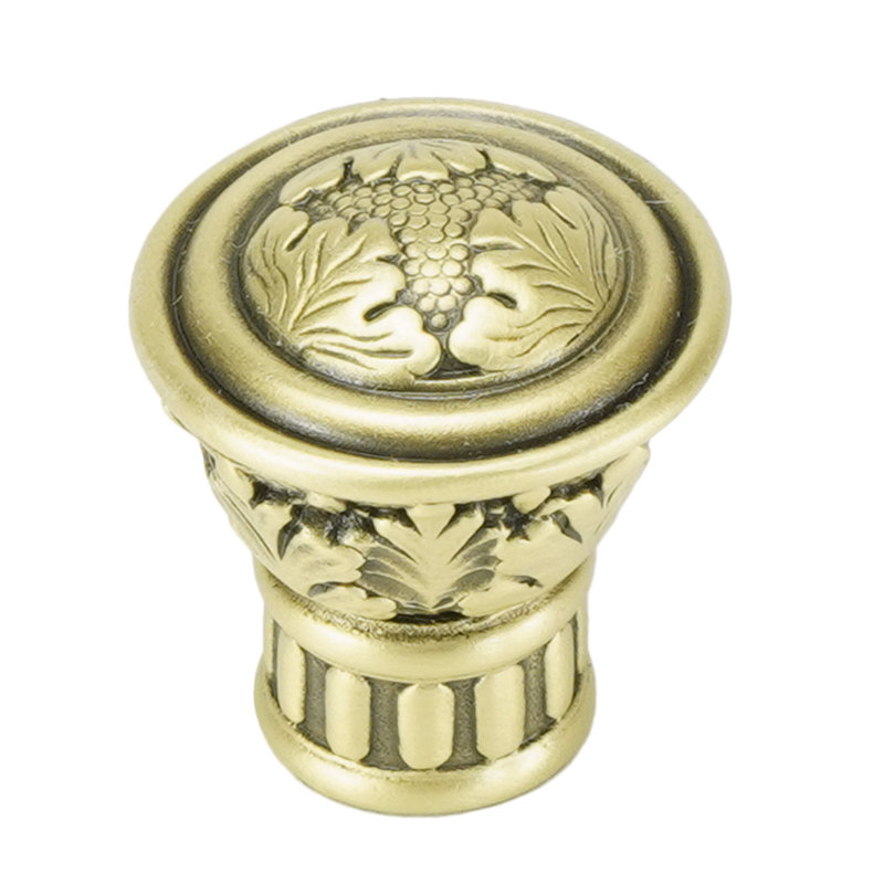 EDGAR BEREBI NANTUCKET MINI KNOB IN BURNISHED BRASS PLATE