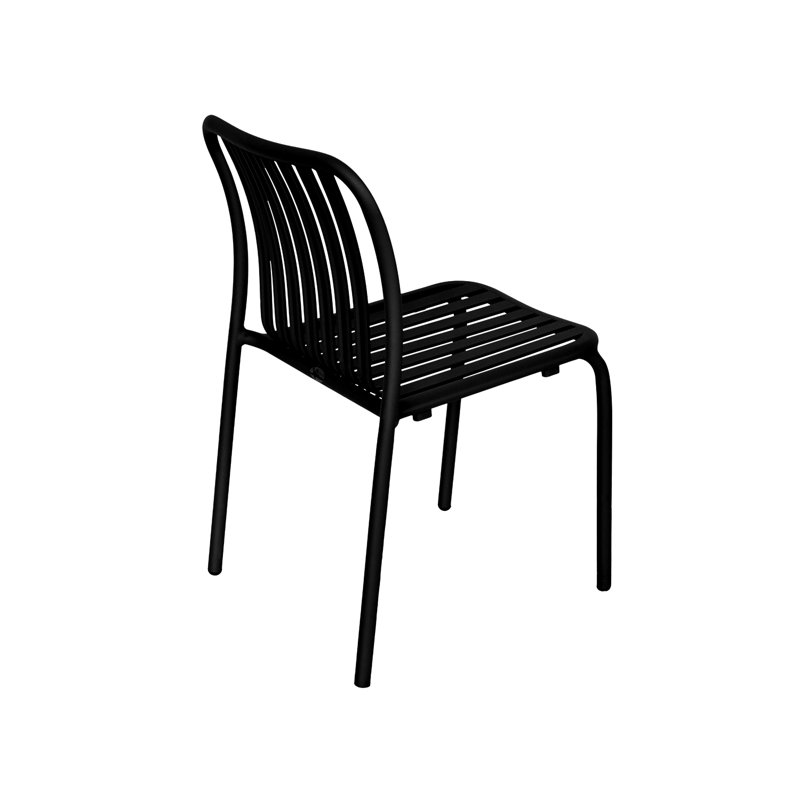Chaise d'appoint empilable Key West, Noir