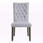 Chaise d'appoint Artesia en lin gris et chêne gris (ensemble de 2)