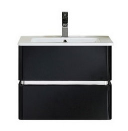 Stellan 23.63'' Single Bathroom Vanity with Ceramic Top, Black