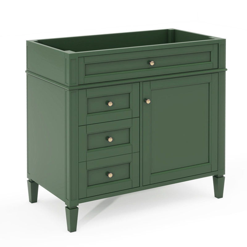 Meuble-lavabo 36 po sans lavabo supérieur, Vert