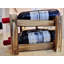 Support à vin en bois pour 8 bouteilles, support à vin pour comptoir à 2 niveaux, support à vin autoportant en bois de pin carbonisé pour comptoir de cuisine, bar, armoire, salle à manger