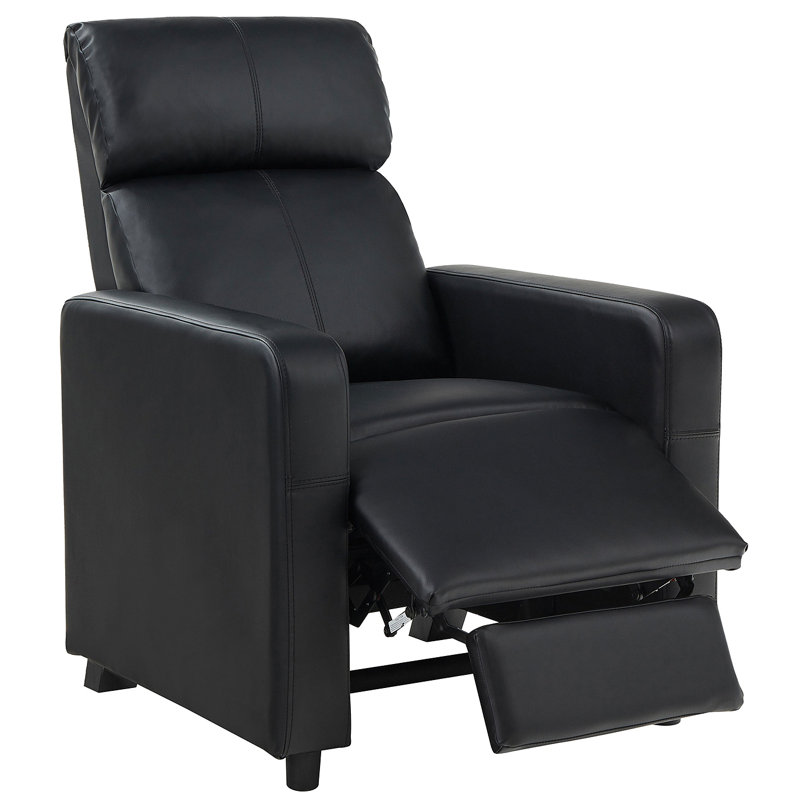 Warren Black Upholstered 4-Seater Home Theater With 3 Wedge Consoles