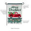 Lin de noël à 2 côtés 18 x 13 po drapeau de jardin