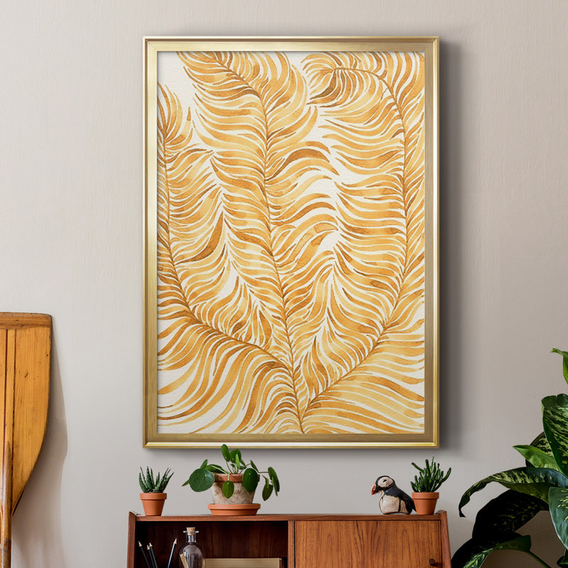 «Quiet Harmony IV», reproduction d'art encadrée, Or, H 42,5 po x l 30,5 po x P 1 po