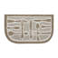 Ogden Home Decor Tapis antidérapant en caoutchouc antidérapant ultra résistant à l'eau Tapis de tapis tissé durable Tapis de cuisine en jacquard intérieur