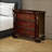 Traditional Brown Cherry Solid Wood 3-Drawer Nightstand