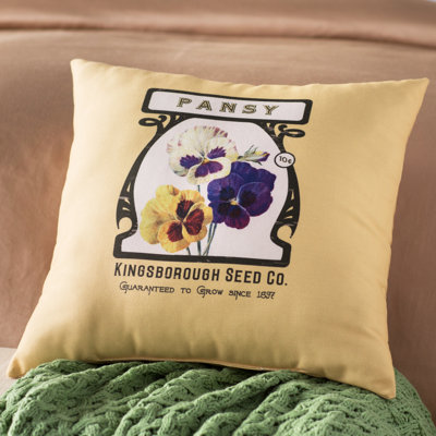 Botanical Blooms Outdoor Square Pillow Cover & Insert