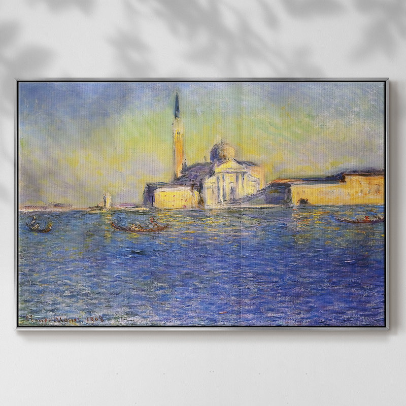 " San Giorgio Maggiore, 1908 03 ", H 17 po x l 25 po x P 2 po, Argent