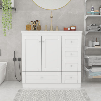 Meuble-lavabo sur pied 36 po style Shaker