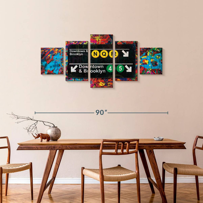 New York Subway Directions, 36" H x 80" W