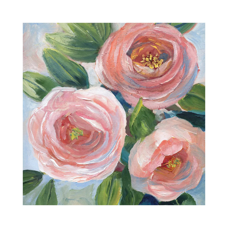 Sweet Peach Bouquet By Nan - Wrapped Canvas Painting by Nan - Wrapped Canvas Painting, 30.48cm H x 30.48cm W x 1.91cm D