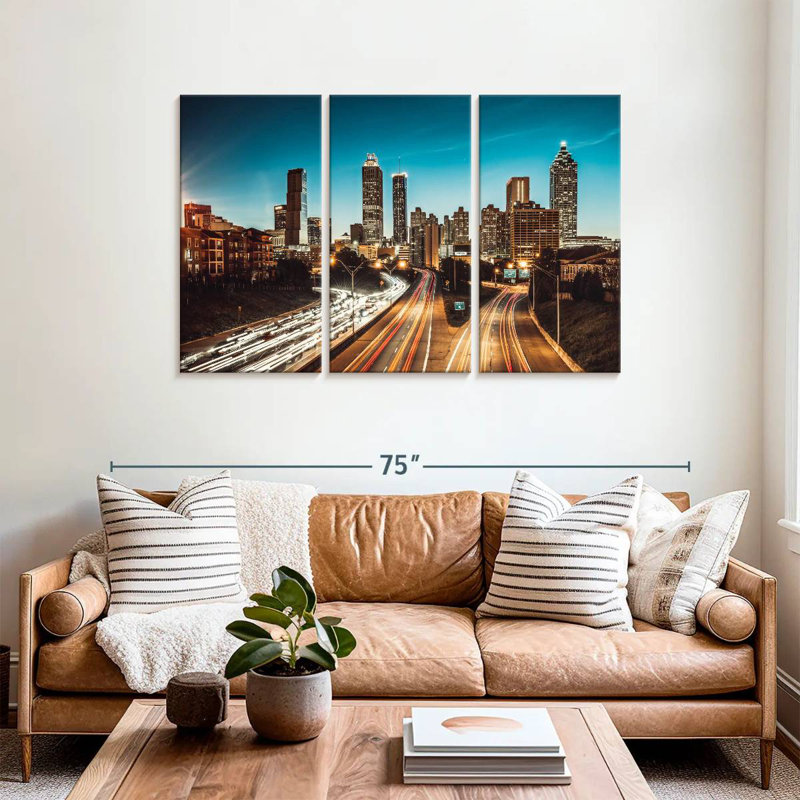Horizon nocturne de Sébbie à Atlanta, H 36 po x l 57 po