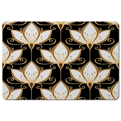 Obrien Polyester, Wood Damask Rectangle Placemat