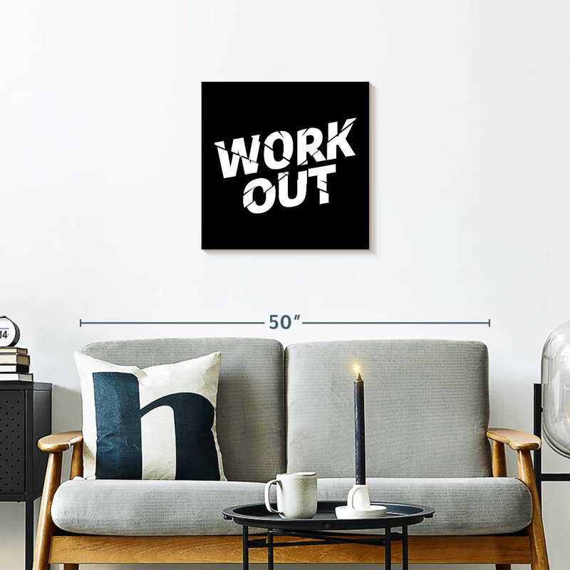 Kema Workout Typographie, H 20 po x l 20 po