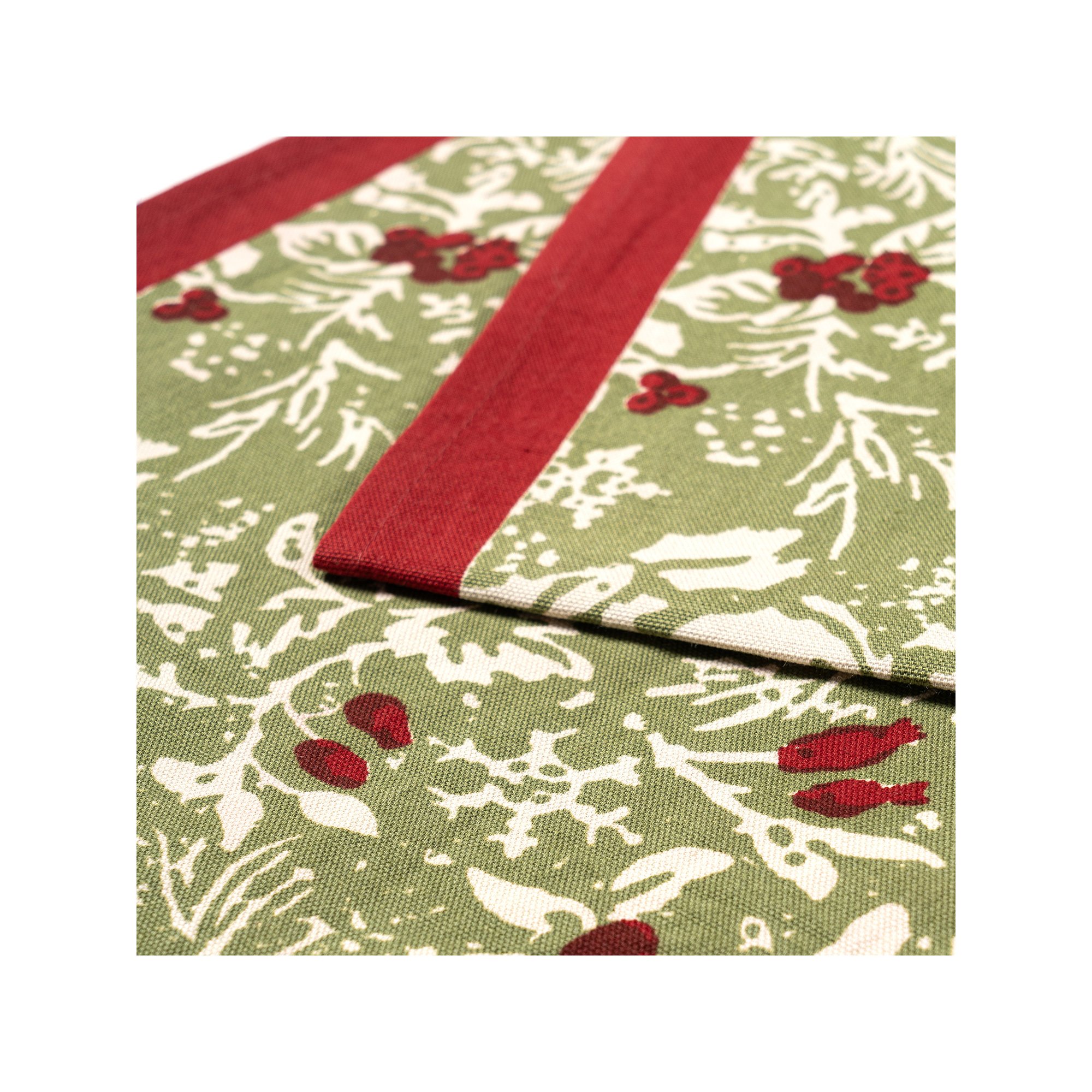 Liljan Floral Christmas Table Runnner, 72" x 16"