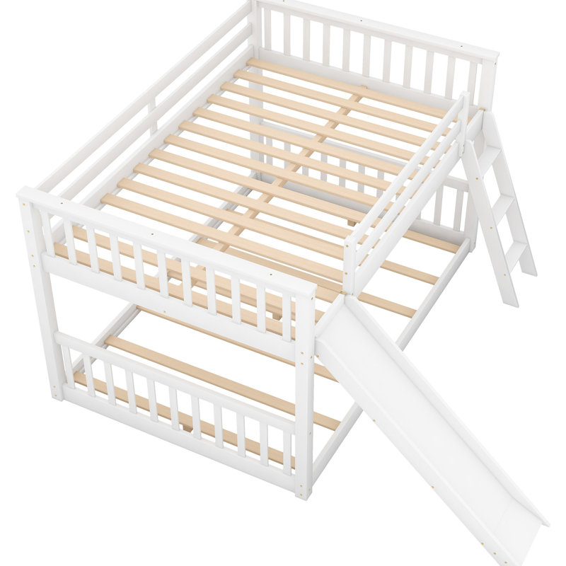 Lit double superposé blanc avec - pratique pour les familles