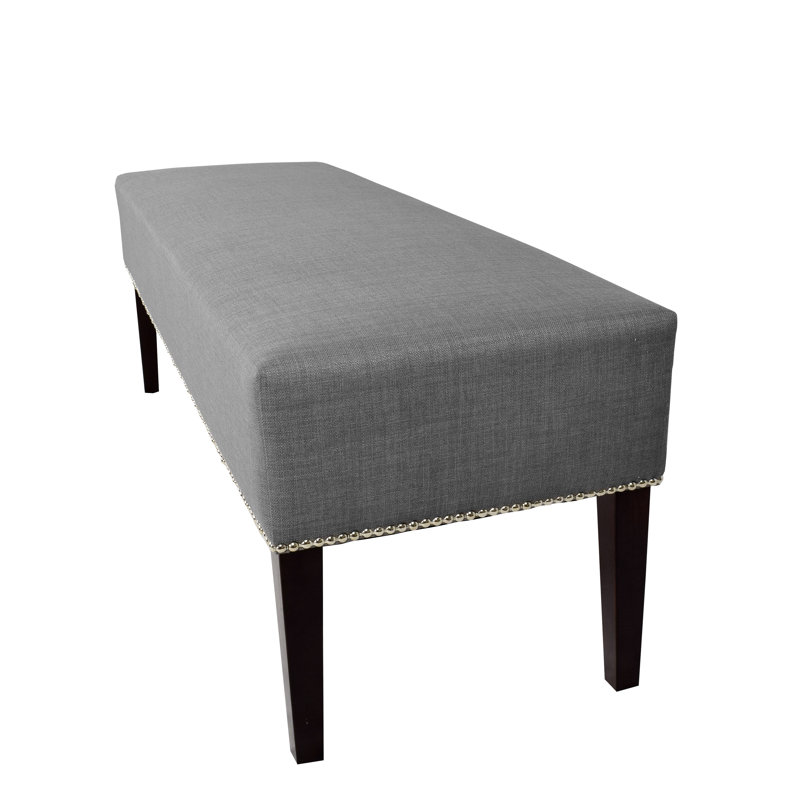 Banc rembourré Everlee, Gris foncé
