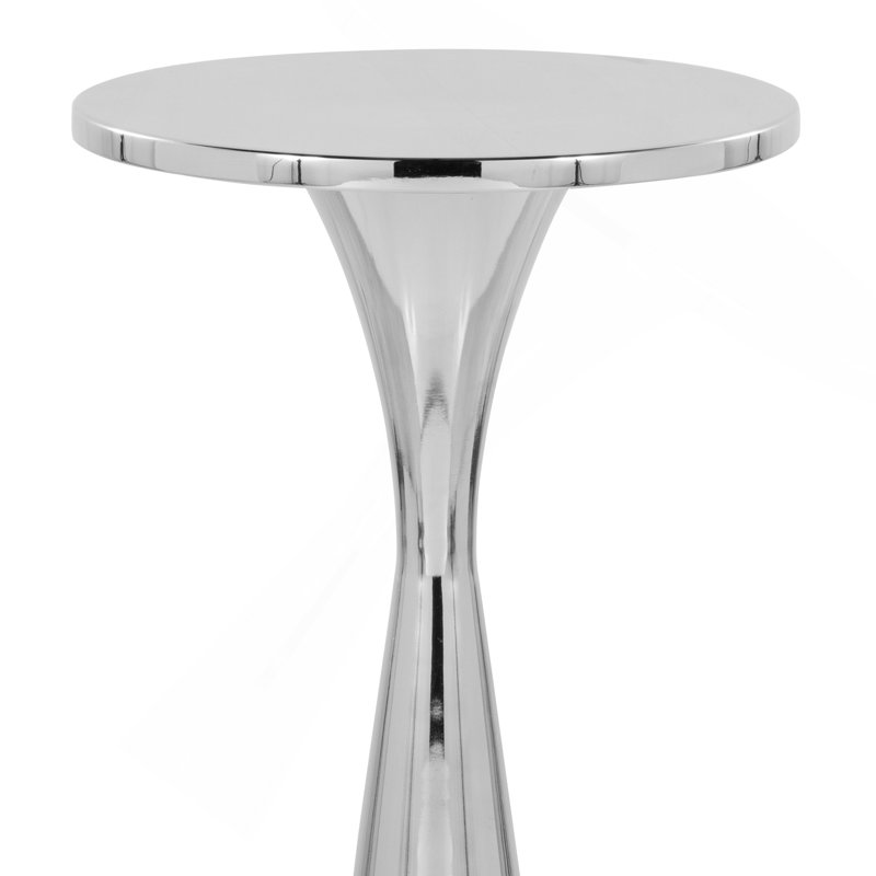 Table d'appoint contemporaine en métal poli 22 po Gemma de Grandview Gallery par Lumisource, Nickel