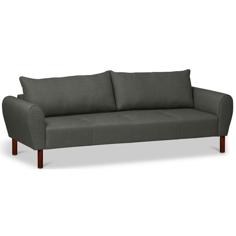 Caspar Sofa, Wenge, Anthracite, 80cm H x 176cm W x 86cm D