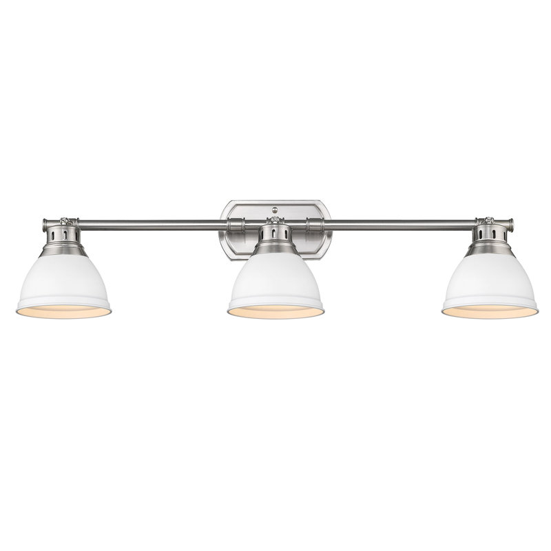 Bryannah 3-Light Semi-Flush - Track Light, Pewter, Matte White