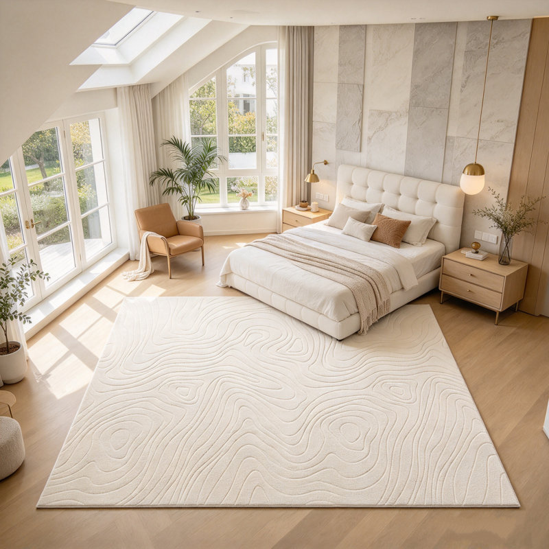 Tapis d'intérieur moderne antidérapant lavable Modern, Rectangle 72 po x 108 po