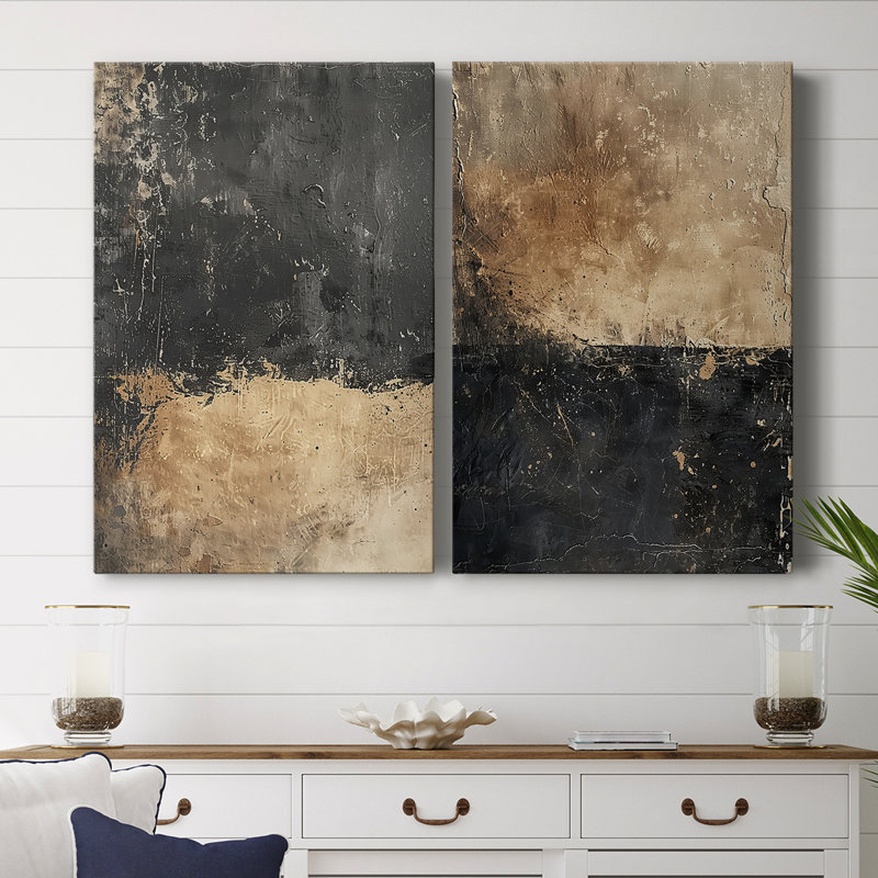 ABSTRACT Series CEC XXXI - Toile tendue avec châssis de qualité supérieure - Prêt à être accroché, H 12 po x l 16 po
