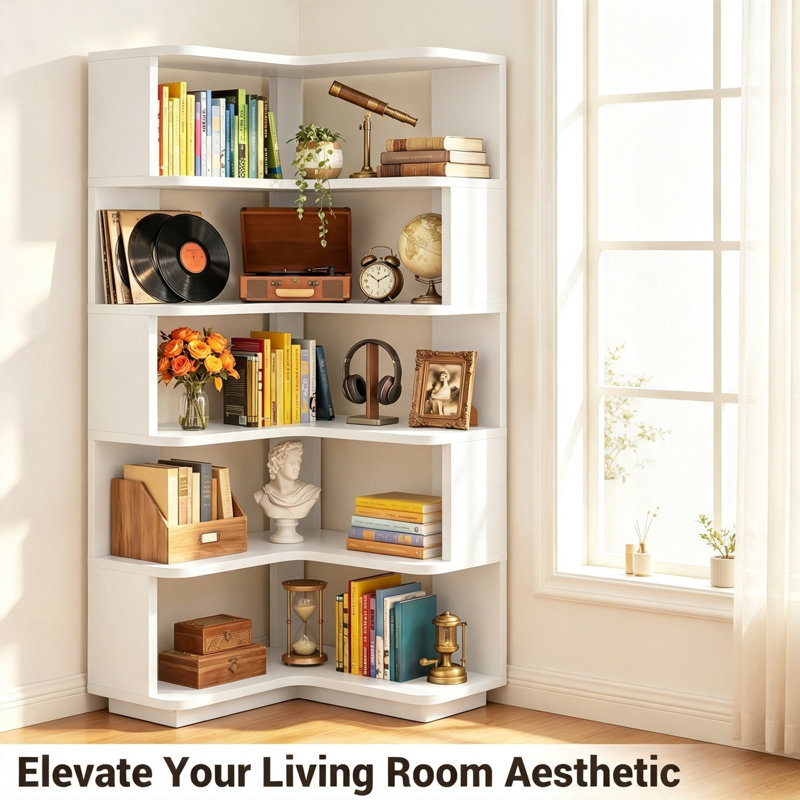 162cm H x 60cm W Standard Bookcase, White