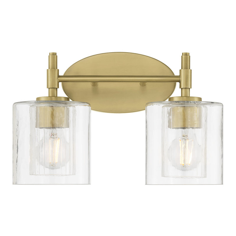 Meuble-lavabo 2 lumières Amarya, H 9,75 po x l 15 po x P 5,75 po, Laiton, Deux lumières