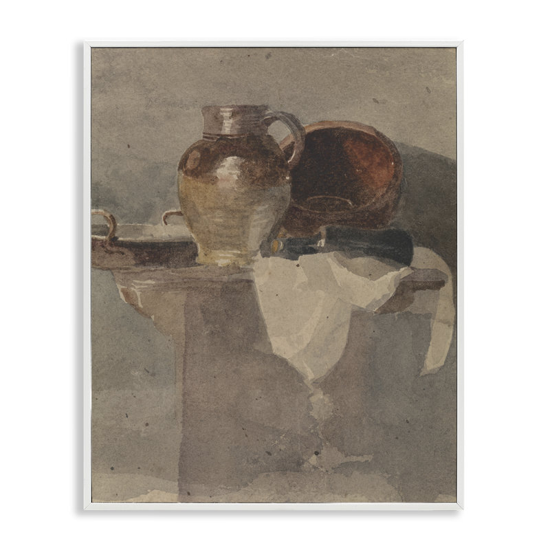  Art giclée encadré par Peter Dewint, H 30 po x l 24 po, Estampe numérique encadrée blanc bord de mer