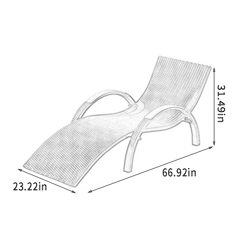 Ensemble de chaise longue d'extérieur en rotin EcoVilla